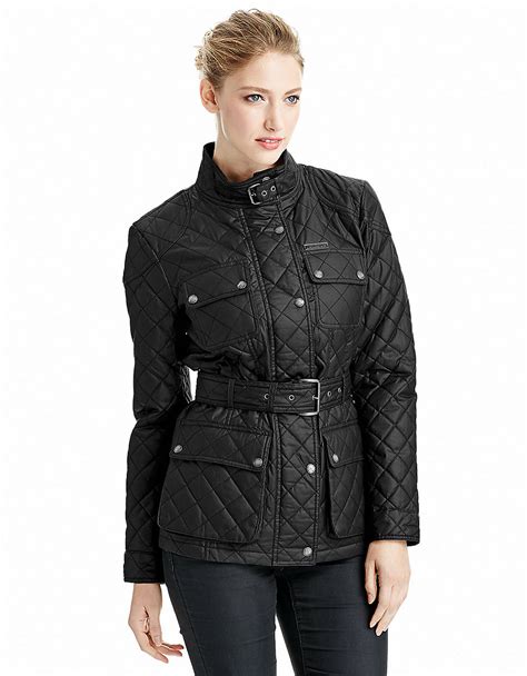 michael kors jackets black|michael kors black quilted jacket.